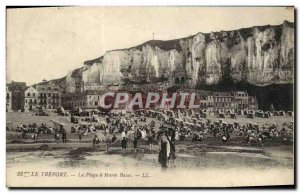 Old Postcard Treport La Plage Maree Basse