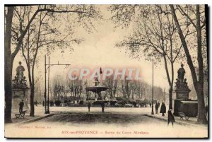 Old Postcard Aix en Provence Exit Cours Mirabeau