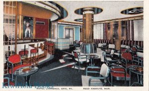 Postcard Hotel Lawrence Erie PA Commodore Perry Cocktail Lounge