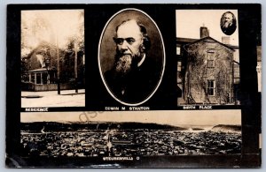 K50/ Steubenville Ohio RPPC Postcard c1910 4View Edwin Stanton Home 529