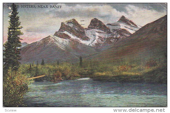 Three Sisters near Bannff, Alberta, Canada, PU-1930