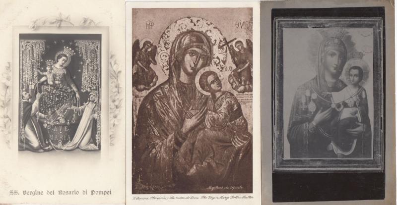 Pompeii Virgin Mary Notre Dame incl WW2 & Real Photo Italy Postcard s