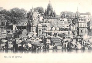 B96180  temples at benares   india