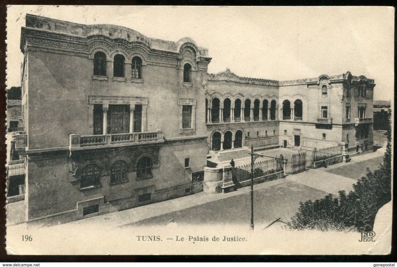 dc541 - France Colonies FRENCH TUNISIA 1926.  TUNIS Postcard to Libya