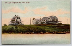 Cape Porpoise ME Maine Stone Haven 1907 Near Kennebunkport Postcard O25