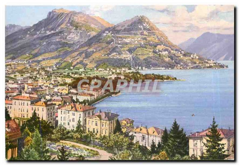 Postcard Modern Monte Bre Lugano e Boglia