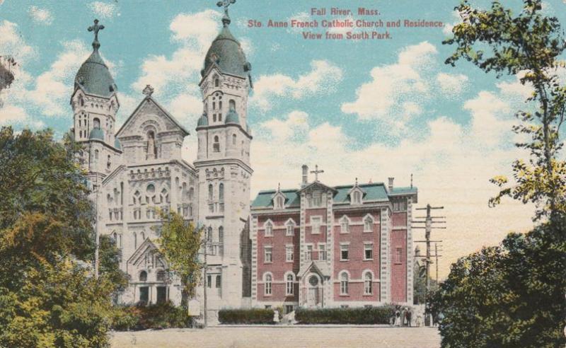 St Anne French Catholic Church - Fall River MA, Massachusetts - pm 1911 - DB