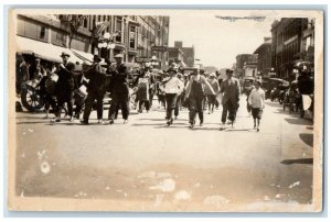 c1910's Parade Cars Scene Cedar Rapids Iowa IA RPPC Photo Antique Postcard