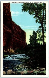 Postcard - The Dells, Ten Sleep Canyon, U. S. Highway No. 16 - Wyoming