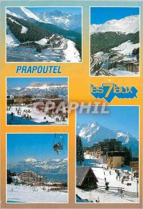 Postcard Modern Station Prapoutel Isere 1350 alt 2450m Massif 7 Laux