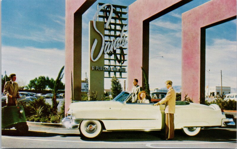 The Sands Hotel Las Vegas NV White Classic Car Unused Advertising