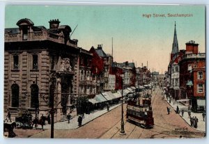 Southampton Hampshire England Postcard High Street Aerial View c1910