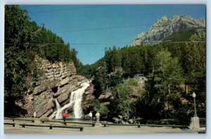 c1960 Alberta Canada Vintage Postcard Waterton Lakes National Park Cameron Falls
