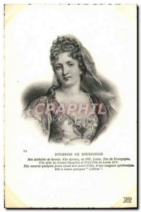 Old Postcard Duchesse De Bourgogne Adelaide of Savoy