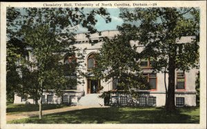 Durham NC University of North Carolina Chemistry Hall Vintage Postcard