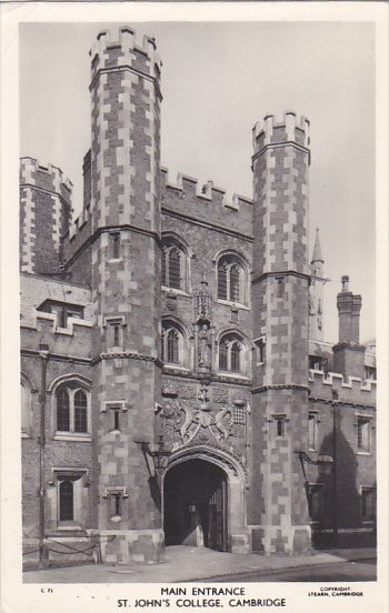 England Cambridge Main Entrance St John's College 1957 Photo