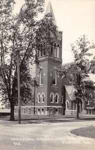 Peotone Illinois Immanuel Evangelical Church, Exterior B/W Photo PC U4910