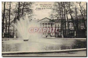 Old Postcard Brussels Park and the Palace of the Nation