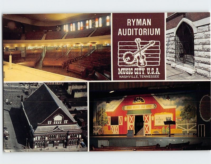 Postcard Ryman Auditorium, Music City, U.S.A., Nashville, Tennessee