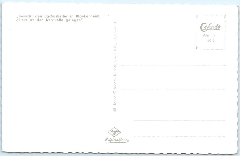 c1960s Das schone Ahrtal Germany RPPC Beautiful Ahr Valley Map Towns River A347