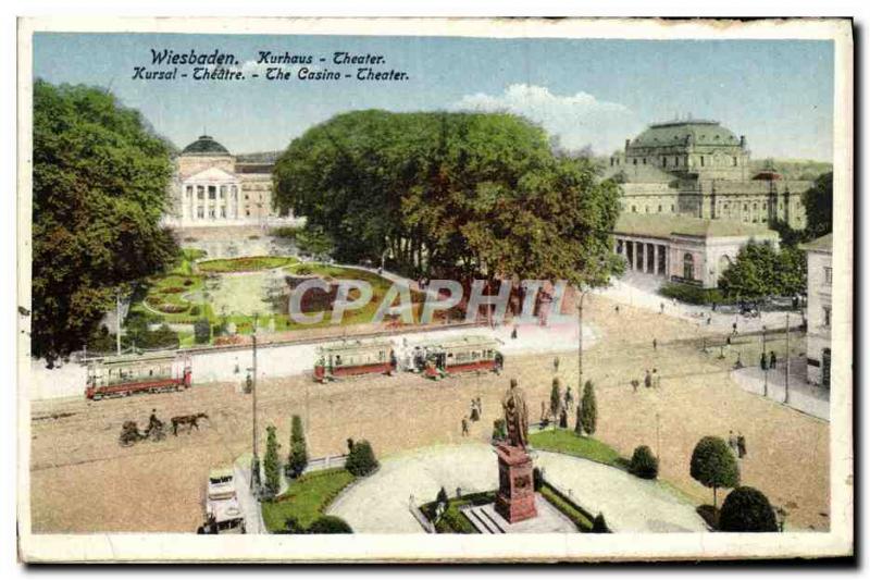 Old Postcard Wiesbaden Kurhaus Theater