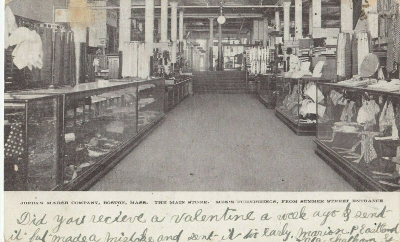 BOSTON, Massachusetts, 1906 ; Jordan Marsh Store , Men's Furnishings