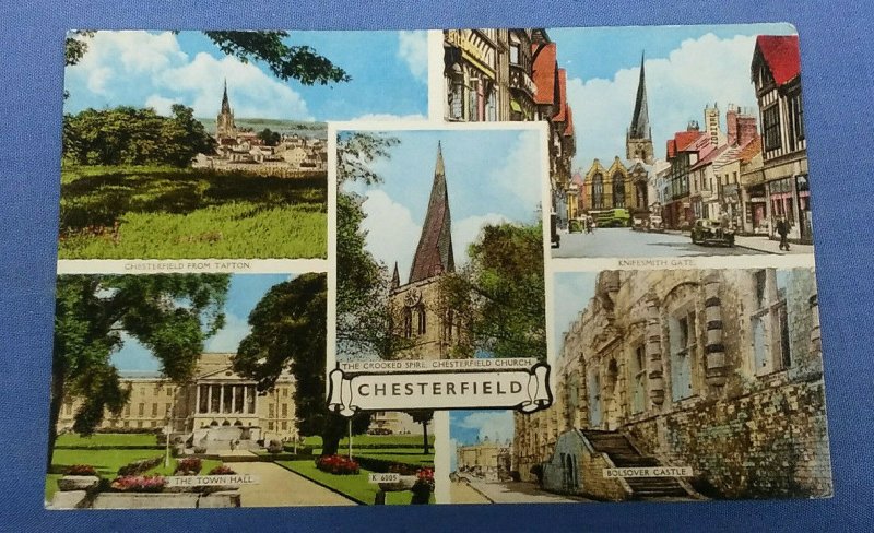 Vintage Multiview Postcard Chesterfield Derbyshire  F1C