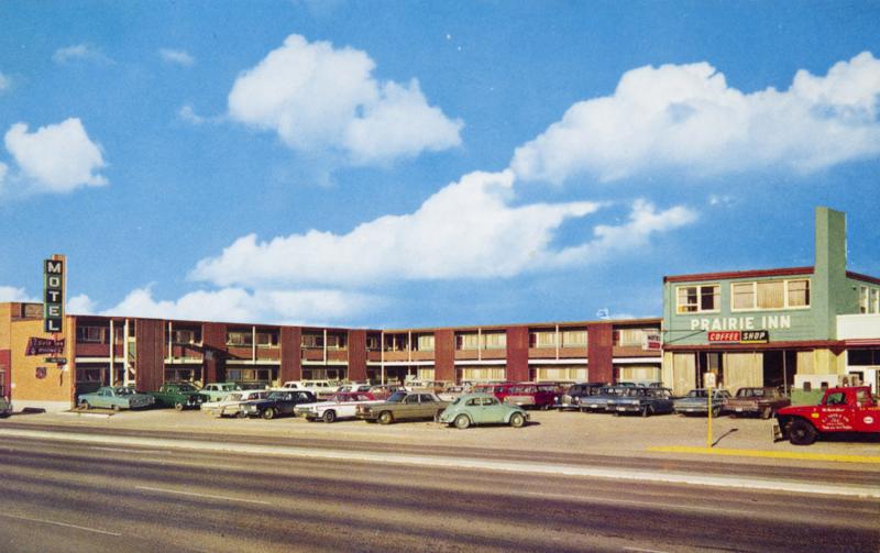 Prairie Inn Motel Regina Saskatchewan SK Sask. Coffee Shop Cars AAA Postcard E14