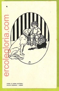 af4330 - ITALY - VINTAGE POSTCARD - ILLUSTRATED - Dogs CAT-