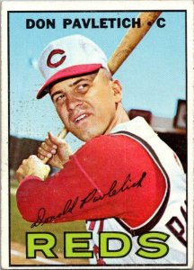 1967 Topps Baseball Card John Pavletich Cincinnati Reds sk2160