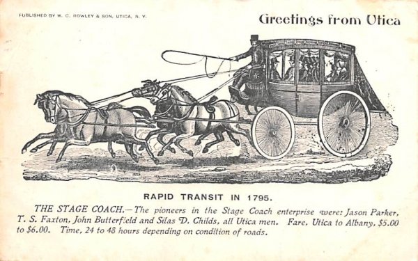 Rapid Transit in 1795 Utica, New York