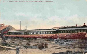 Long Timber British Columbia Train Bellingham Washington 1910c postcard