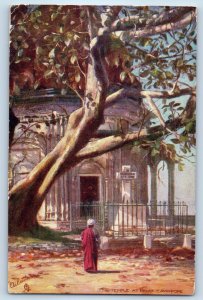 Kanpur Uttar Pradesh India Postcard Temple at Ghat Cawnpore 1905 Oilette Tuck