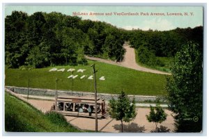 c1910 Trolley Car Mclean Avenue VanCortlandt Park Avenue Lowerre NY Postcard 