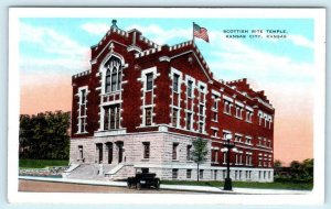 KANSAS CITY, Kansas KS ~ SCOTTISH RITE TEMPLE ca 1920s Fraternal Postcard