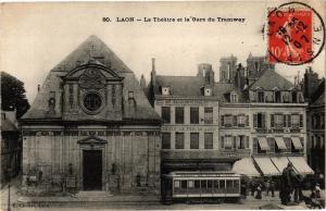 CPA AK LAON Le Theatre et la Gare du Tramway (191683)