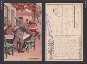 Vintage postcard GERMANY WWI Humor - Requisition - Feldpost Mw.Kp. 28