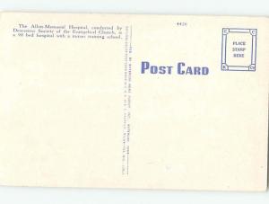 Unused Linen HOSPITAL SCENE Waterloo Iowa IA W2788