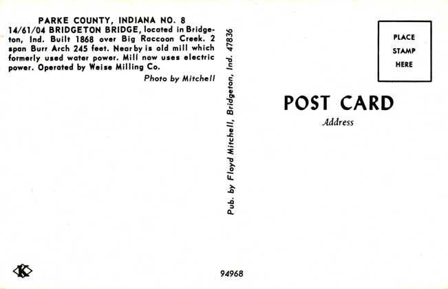 Bridgeton Covered Bridge in Winter - Parke County, Indiana