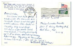 1971 Deep Creek Lake, Garrett County, MD Postcard *5F27