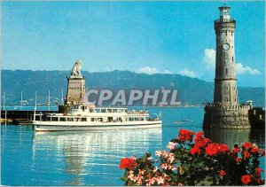 Postcard Modern Hafeneinfahrt Boat