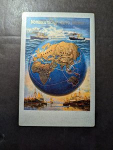 Mint Germany Norddeutscher Lloyd Postcard Bremerhaven Eastern Ship Routes