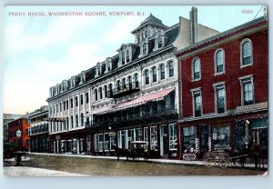 c1910's Perry House Washington Square Building Newport Rhode Island RI Postcard