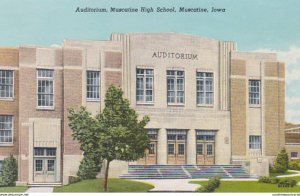 Iowa Muscatine High School Auditorium Curteich