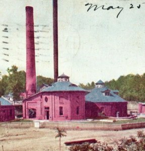 Vintage Pump Station Water Works, Birmingham, Ala Postcard P171 