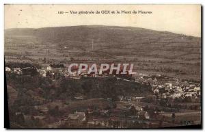 Postcard Old Gex View Generale and Mount of Mourex