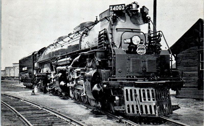 OMAHA, NE  Union Pacific Train Locomotive #4002 Big Boy 1956 Railroad Postcard