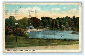 Lake Garfield Park 1920 Cleveland Ohio Vintage Antique Postcard 