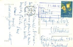 Croatia, Plitvice 1965 used real photo Postcard 