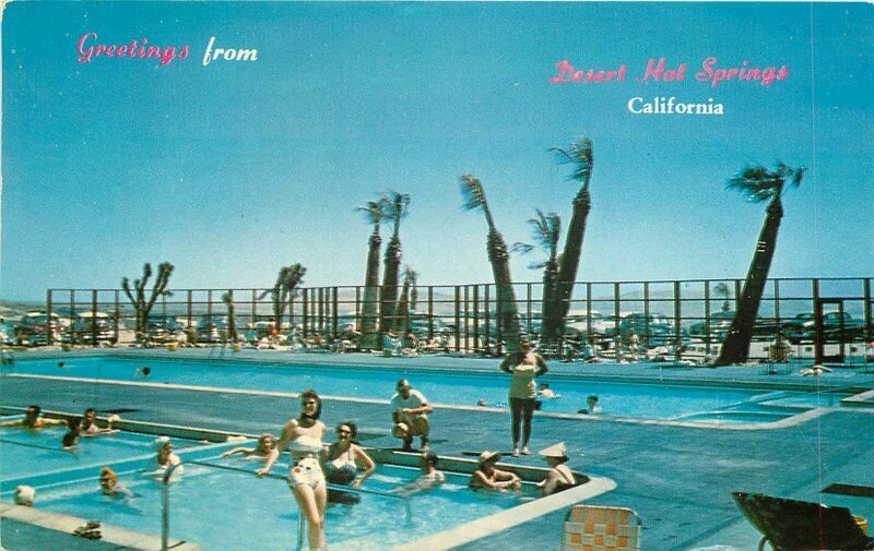 California Desert Highlands Hot Springs 1966 pool Western Coachellal 6365